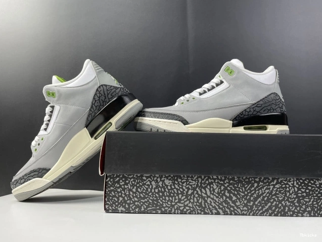 Cheap TBK 3 Air Jordan Chlorophyll Retro 136064-006 0814